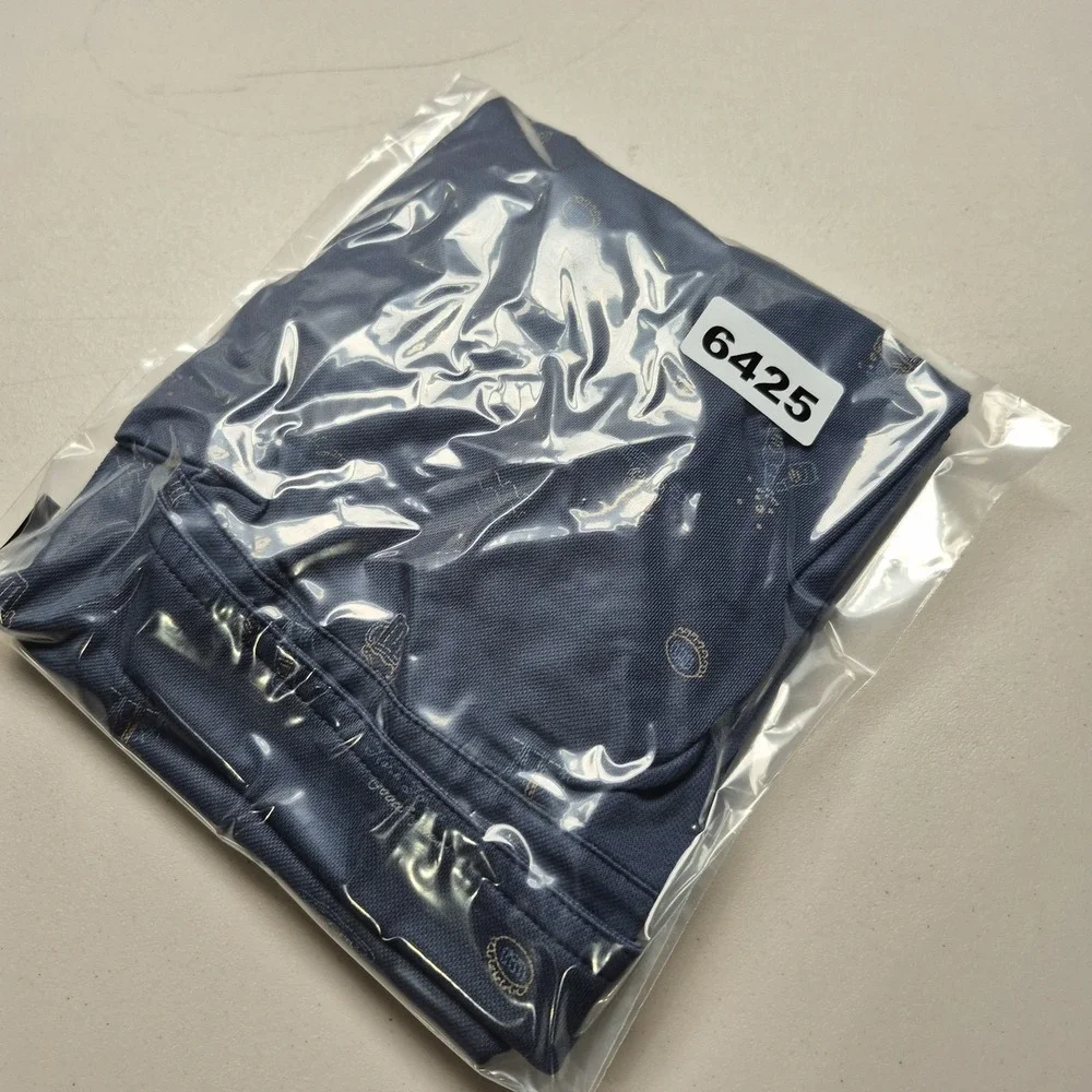 Travis Mathew Polo Shirt Mens Medium Slate Blue Golf Beer Beach Party‎ Pima Logo